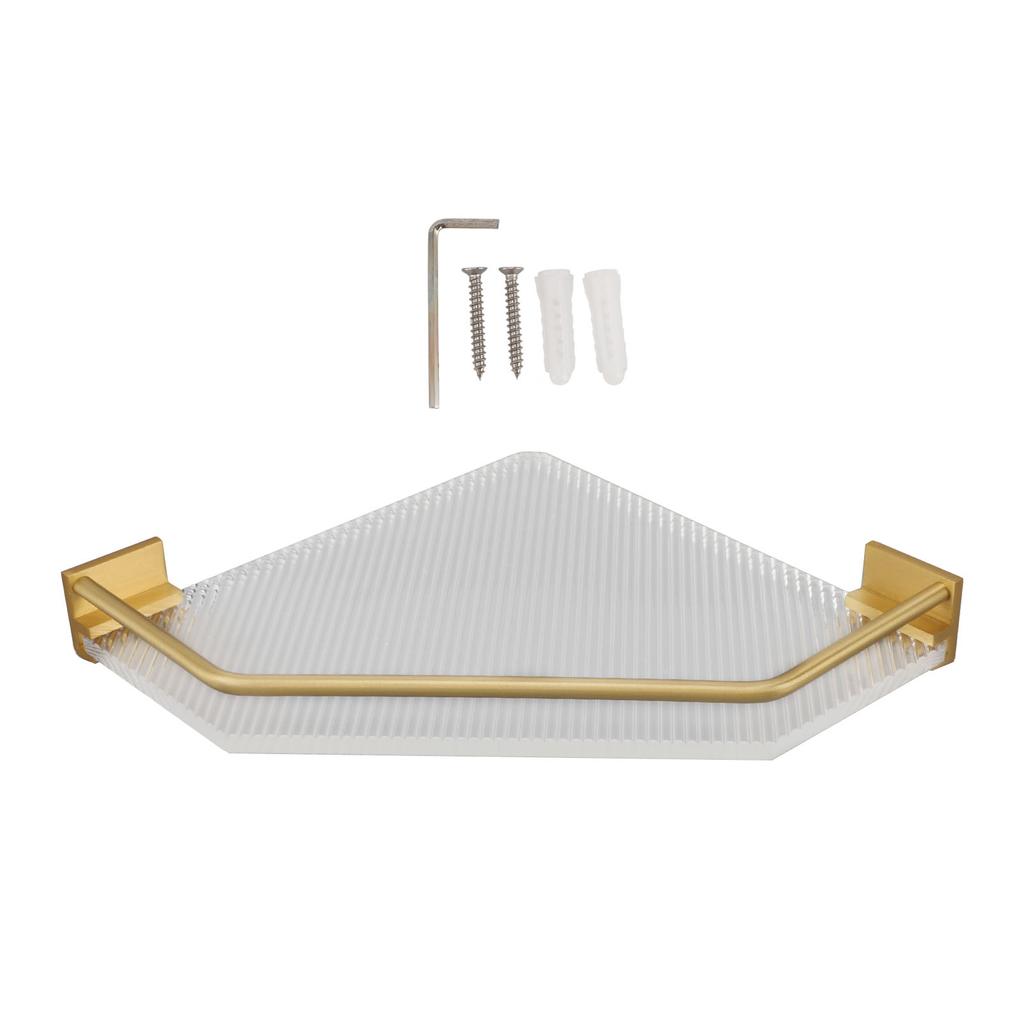 Acrylic Wall Mounted Corner Shelf Punch Free Acrylic Wall Mounted Floating Shelf Bathroom Kitchen