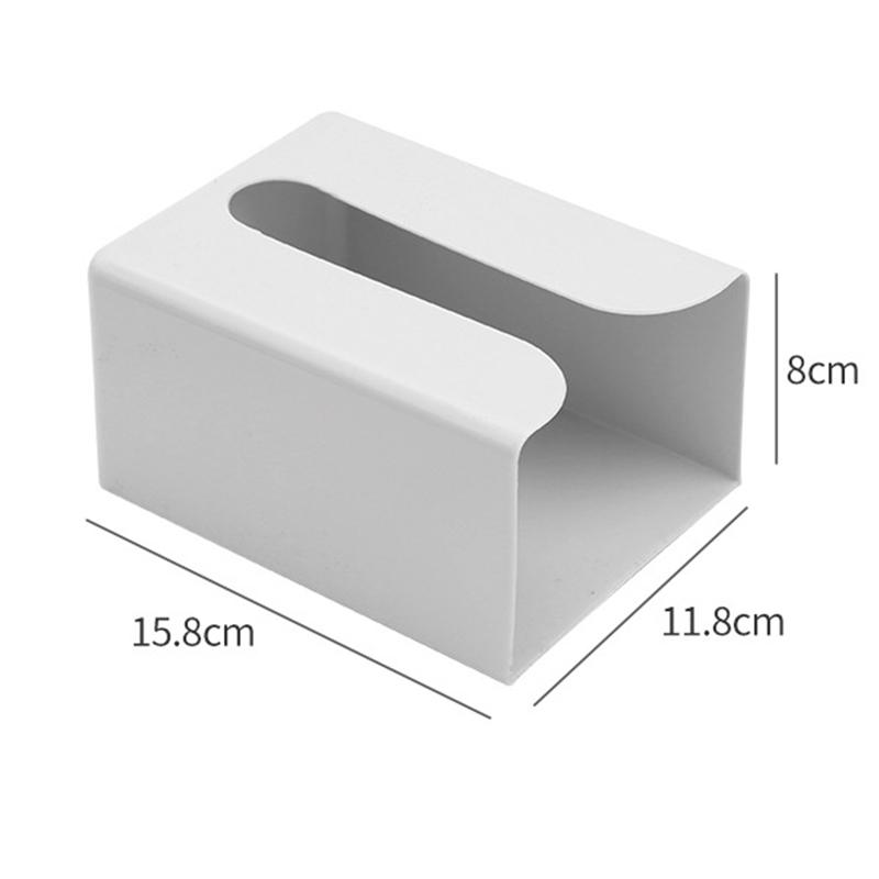 

Настенная коробка для салфеток Держатели для салфеток Самоклеящийся чехол для бумажных полотенец Съемная коробка для бумаги без отверстий Водонепроницаемая, экономящая место серый