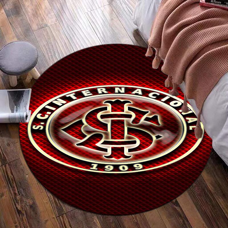 Intercontinental Football Crest Round Rug for Livingroom,Bedroom, Palyroom, Chair Rug, Area rug, Circle Carpet, Large Size Fan Christmas gift