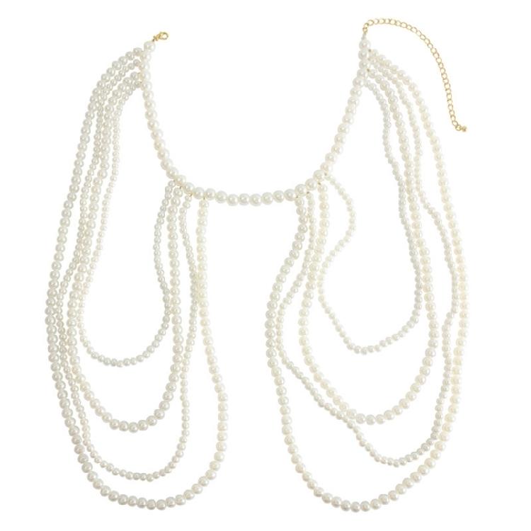 Versatile Wear Imitation Pearls Shoulder Chain Everyday Special Event Jewelry Women Fashion Accessory