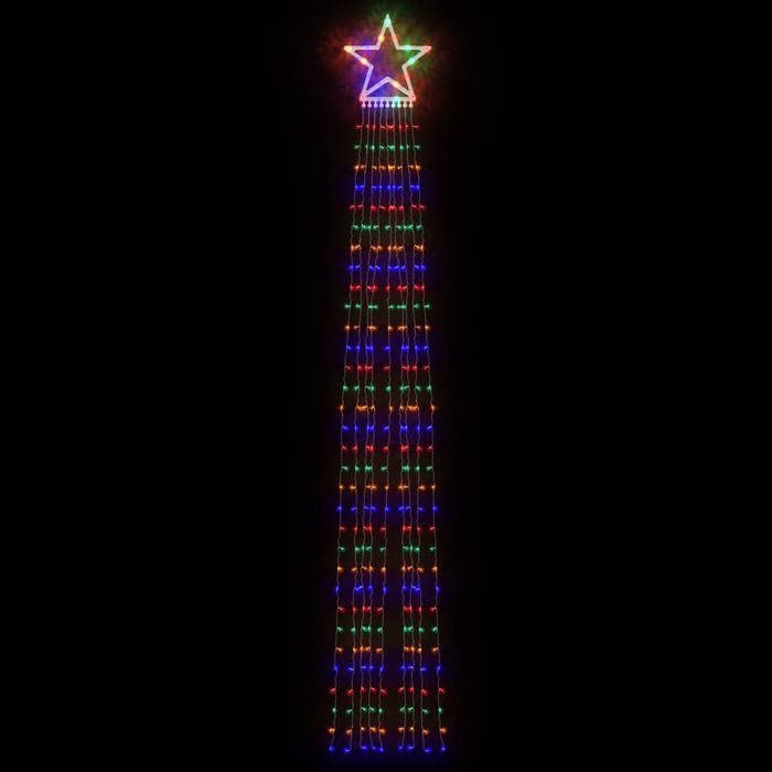 VidaXL Christmas Tree Garland 320 LED, Holiday Decoration, Party Ornament Garden Indoor Outdoor, Modern, 356926