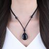 Obsidian Teardrop Amulet Power Stone Unisex [Koai] Necklace,