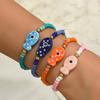 Bohemian Bunter Keramikfisch Perlenarmband für Damen Elegantes Handgemachtes Ethnische Reiskörner Charm-Armband Schmuck Zubehör