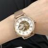 Orologi Meccanici di Lusso da Donna Oro Rosa Scheletro Automatici da Polso Regalo