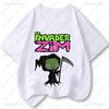 Cartoon Tv Invader Zim T-Shirt Unisex Unisex Retro Cintage Beliebtes Shirt Mode Tee Kawaii Niedlich Kreativität Kurzärmelige Oberteile