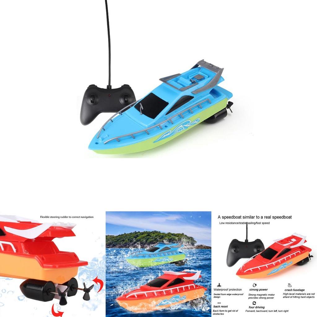 Lancha de Alta Velocidade com Controle Remoto Sem Fio, Brinquedo de Barco Aquático, Presente para Crianças para Desenvolvimento Intelectual e Coordenação Mão-Olho