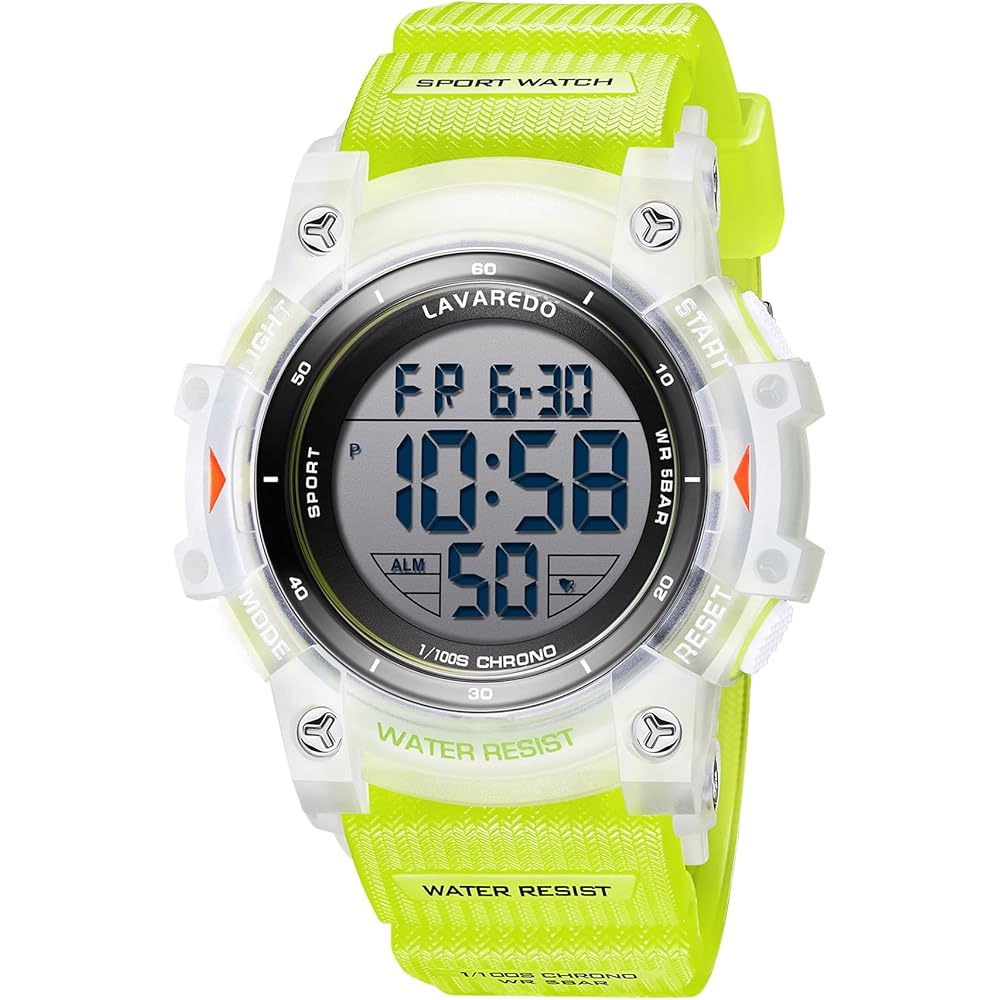 Men s Digital Sports Watch Multi-Function Large Screen Waterproof LED Display Outdoor Timepiece