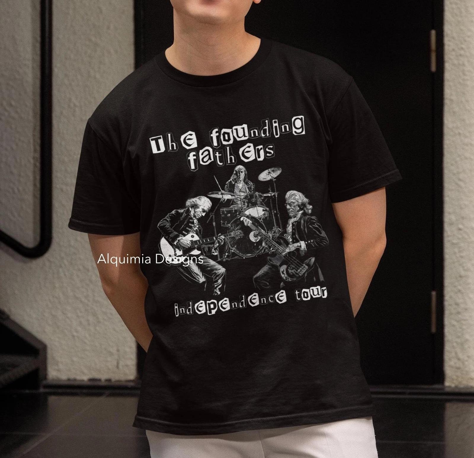The Founding Fathers Independence Tour Shirt, Freedom Independence Day American L