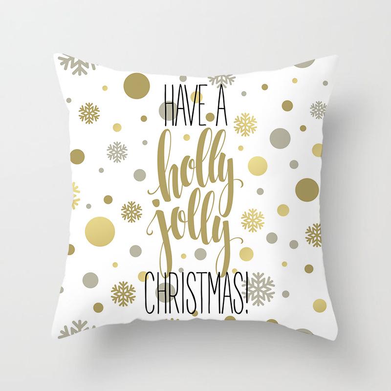 Sofa Pillow Cover, Cushion Cover, Nordic Home Textile Fabrics, Simple Golden Digital Printing