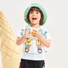 B. Duck Little Yellow Duck Children's Clothing Cute Cartoon Printed Boys and Girls Daily Casual Short sleeved Top