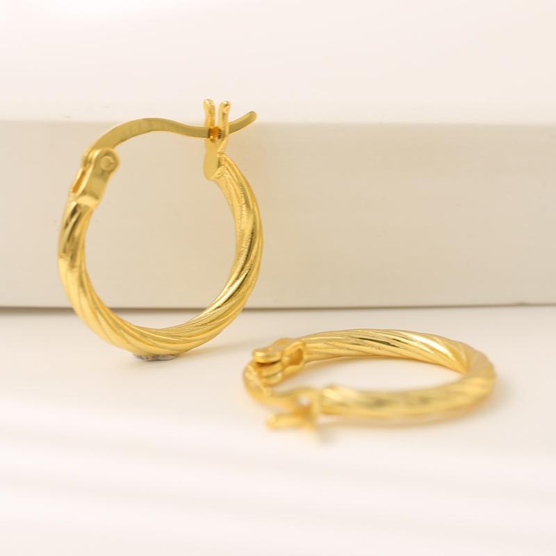 Mahuayuan Ring Earrings for Women's Fashion Versatile High-end Style