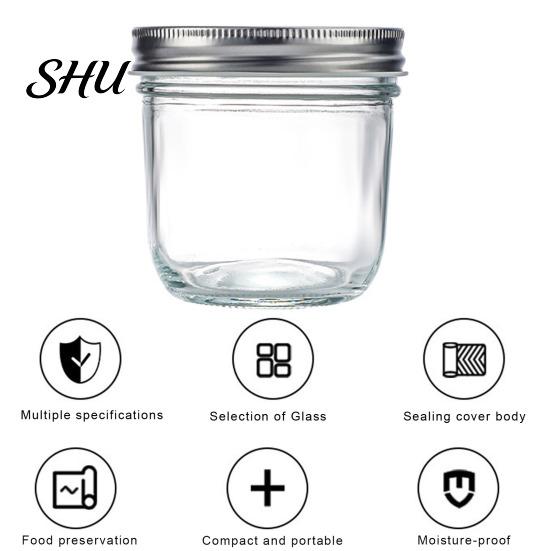 Sealed Jar with Silicon Seal 300/400/500/650ML Glass Screw Airtight Lid Large Capacity Clear Multifunctional Fruit Dry Goods Jam Nuts Grain