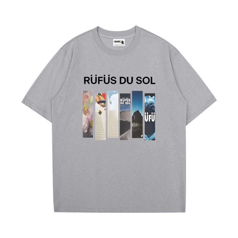 

Rufus Du Sol Мерч Тур 2026 Графіка Футболки з коротким рукавом Чоловіки Жінки Вінтажний Вуличний Стиль Футболка Бавовняні Повсякденні Топи з Круглим Вирізом Унісекс L