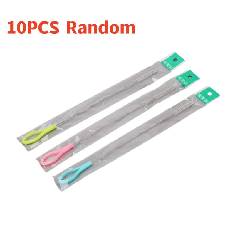 1/5/10 STÜCKE Edelstahl Weiches Haar Saug Glasrohrreiniger Bürsten Werkzeuge Fisch Tank Stroh Flasche Reinigungsbürste Haushaltsreinigung