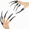 Gothic Long Nails Gloves Black Stretch Detachable Claw Nails Gloves  Stage Performance