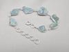 Raw Aquamarine Bracelet In 925 Sterling Silver Natural Blue Gemstone Jewelry