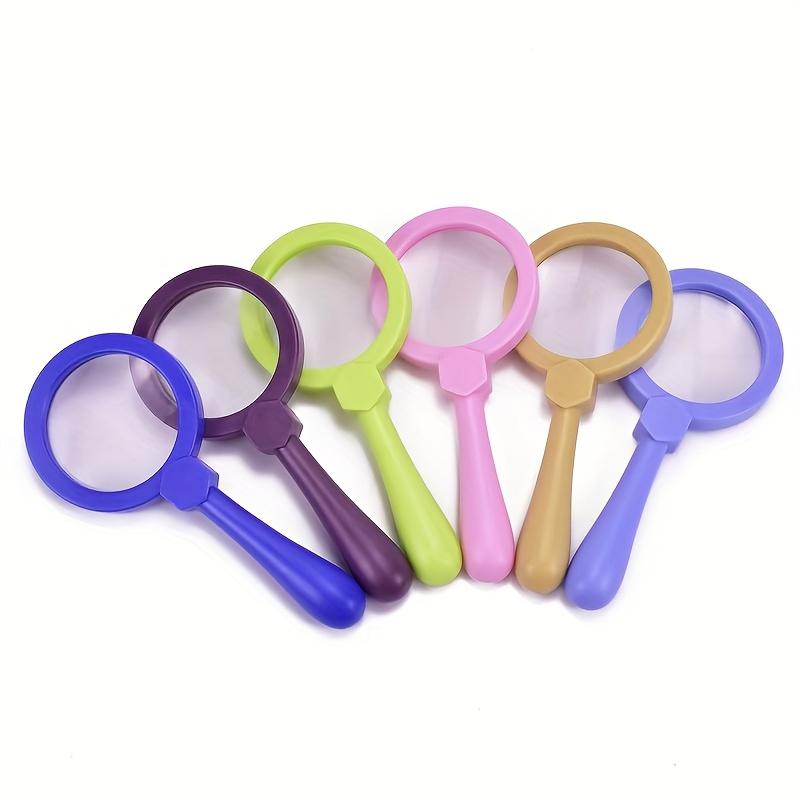3X Magnifying Glass Handheld Magnifier with Color-Enhanced Clarity, Ergonomic Pink Handle - Battery-Free for Outdoor Insect Observation