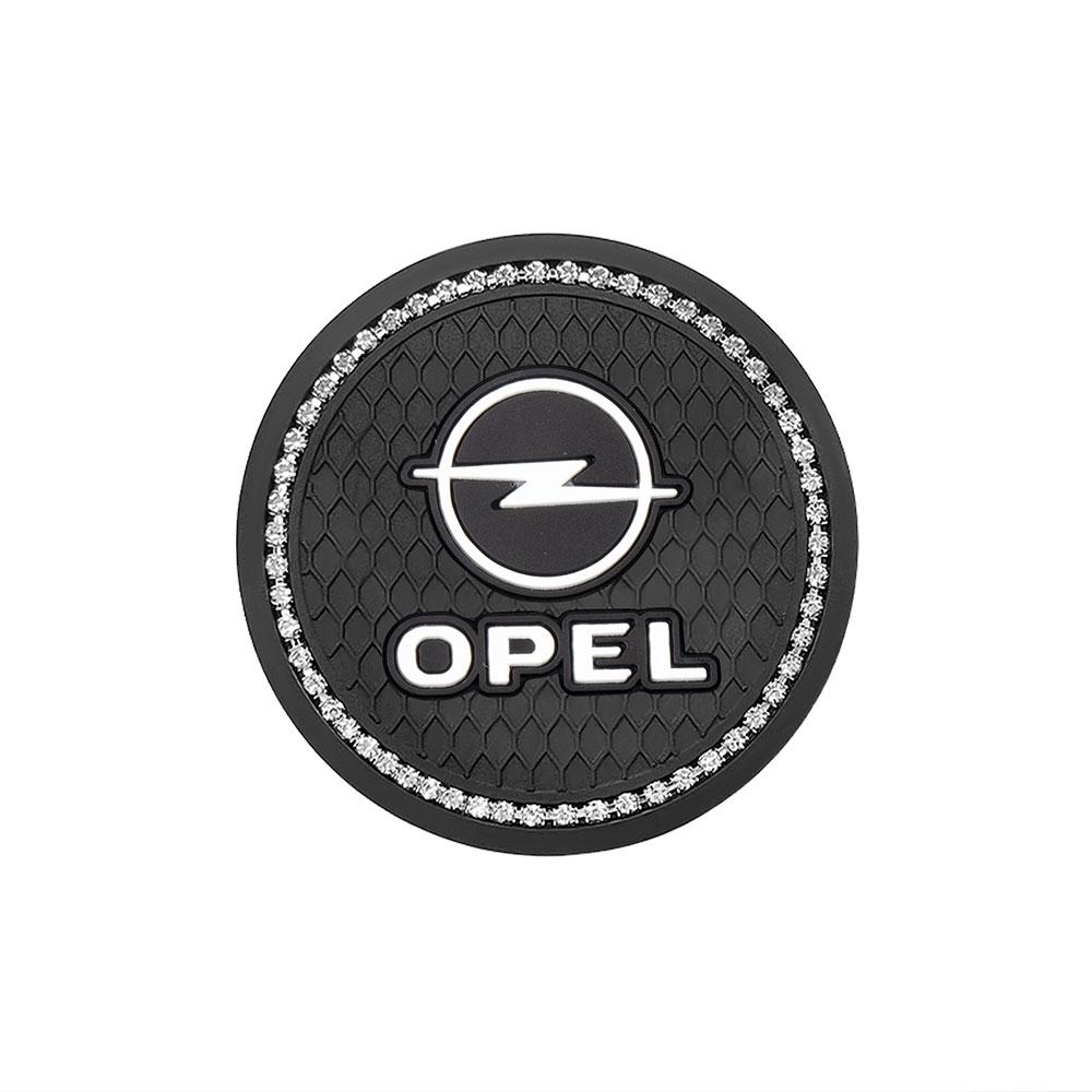 AAAYU1 AAAYQ1 1/2Pcs Car Coaster Diamond Rubber Non-slip Mat Water Cup Slot Pad For Opel Zafira Corsa D Insignia Mokka Regal Car Wheel Hubcap