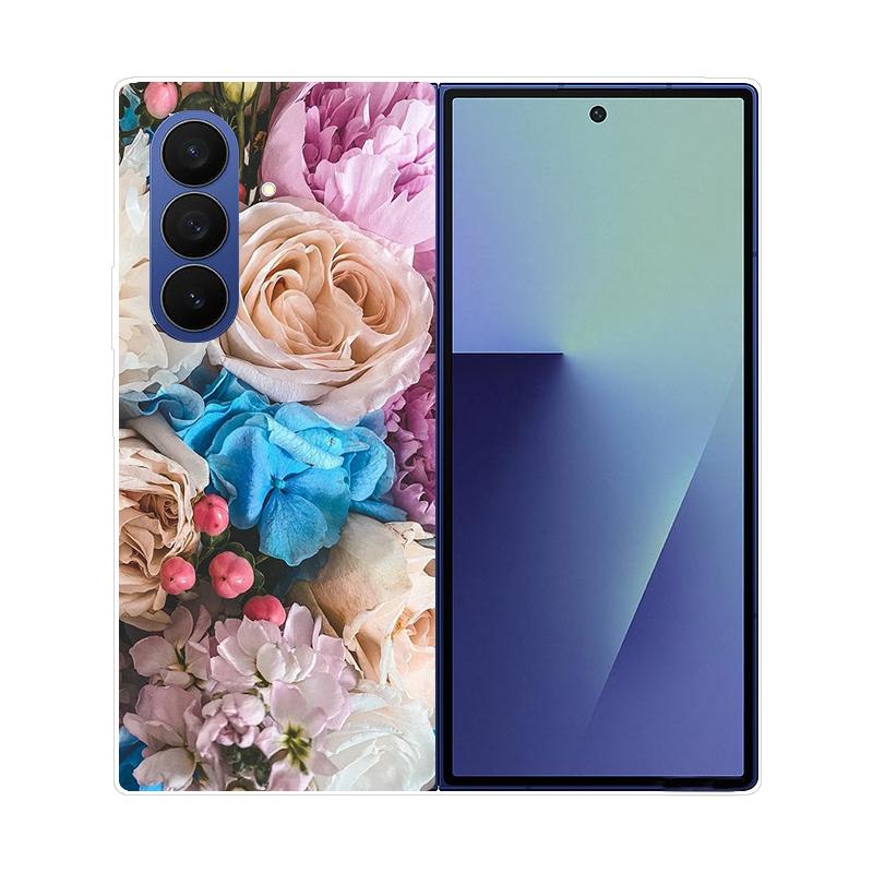 Etui Do Samsung Galaxy Z Fold 7 Przezroczyste Twarde Składane Luksusowe Malowane Do Samsung Galaxy Z Fold7 Clear Cover ZFold 7 Fundas