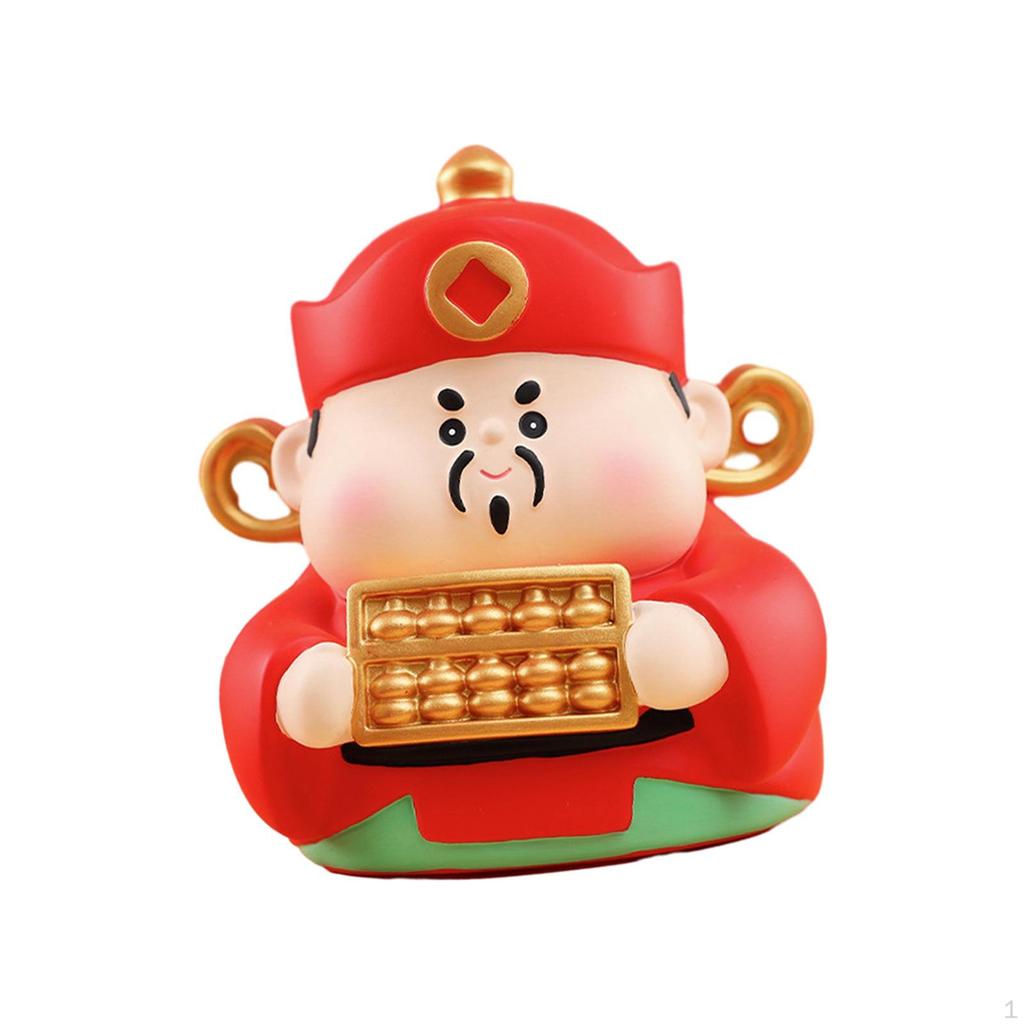 Chinese Wealth Deity Figurine for Abundant Home Blessings