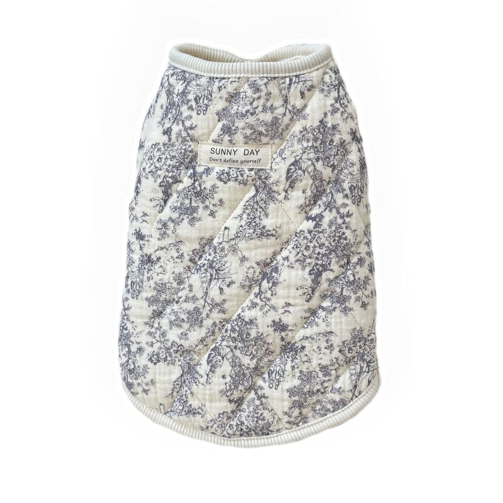 Flying sleeve gauze pet clothes cotton loungewear small dog puppy dog autumn and winter clothing warm kitten cat clothes