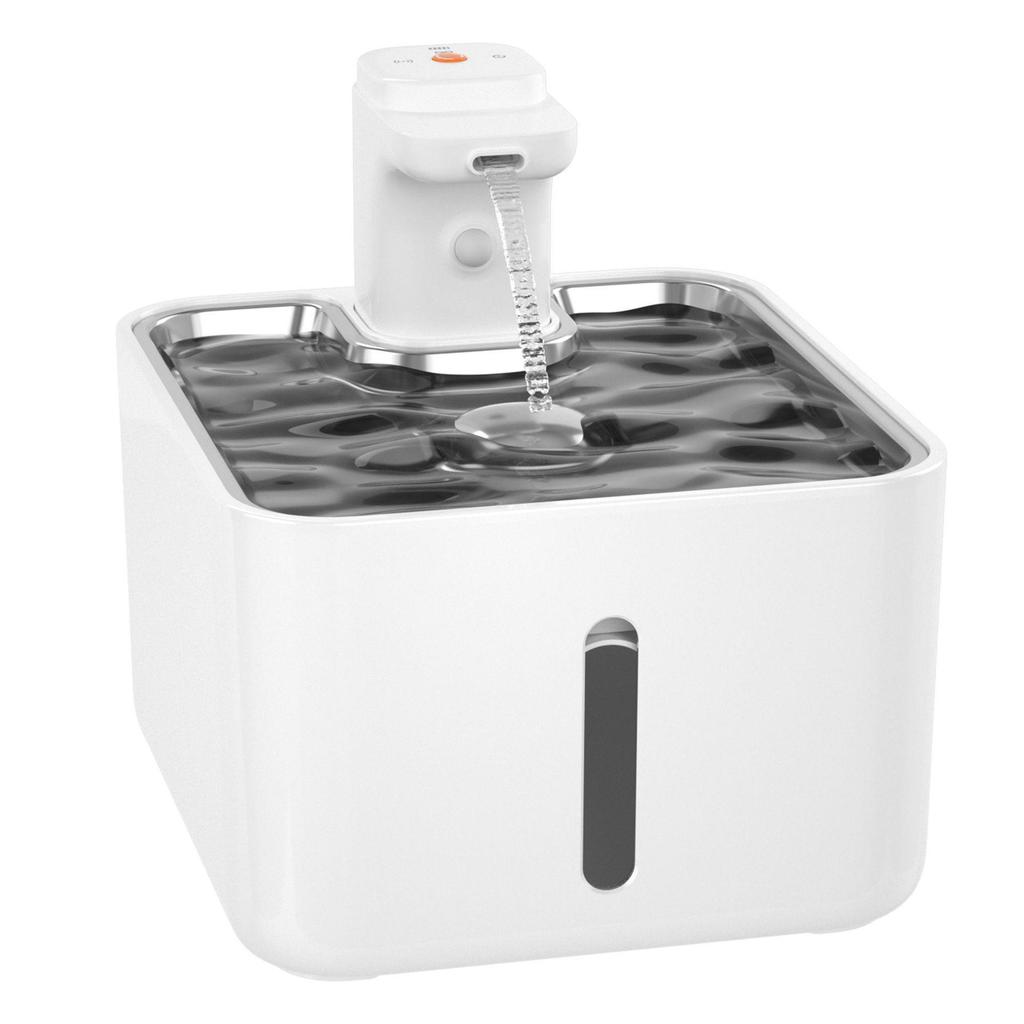 Ceramic Cat Water Fountain with Stainless Steel Circulation