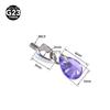 F136 Titanium Teardrop Bullet Head Lip Stud with Crystal Zircon Pendant for Ear Cartilage Piercing