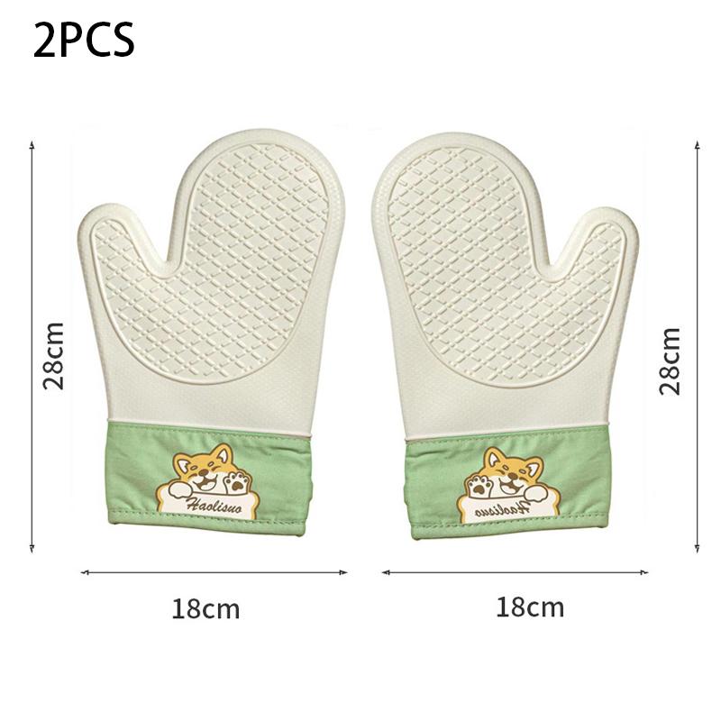

Силиконовые термостойкие перчатки для духовки, прочные нескользящие прихватки для выпечки, безопасны для микроволновой печи и кухни, защита от ожогов при высокой температуре во время готовки