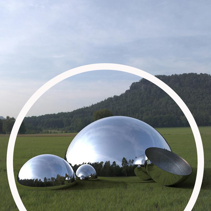 1PC Edelstahl Spiegel Poliert Durchmesser 51mm-200mm 1,0mm Dicke Blick Halbkugel Ball