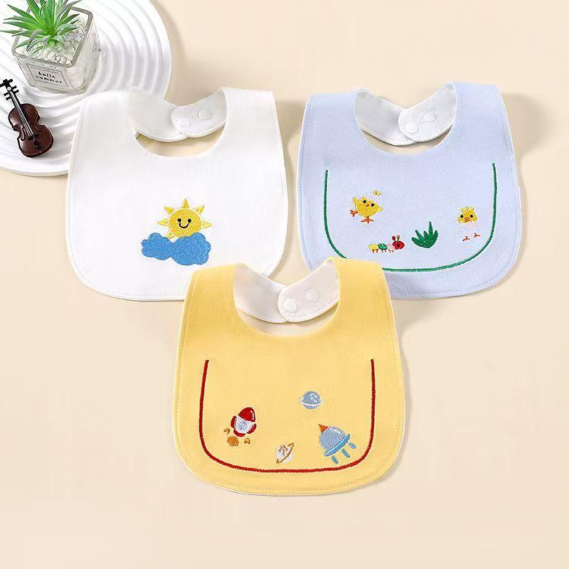 Waterproof Baby Bibs For Newborn Baby Boy Girl U Shape Infant Feeding Bib Embrodiery Saliva Towel Baby Aprons For Teeth Drool