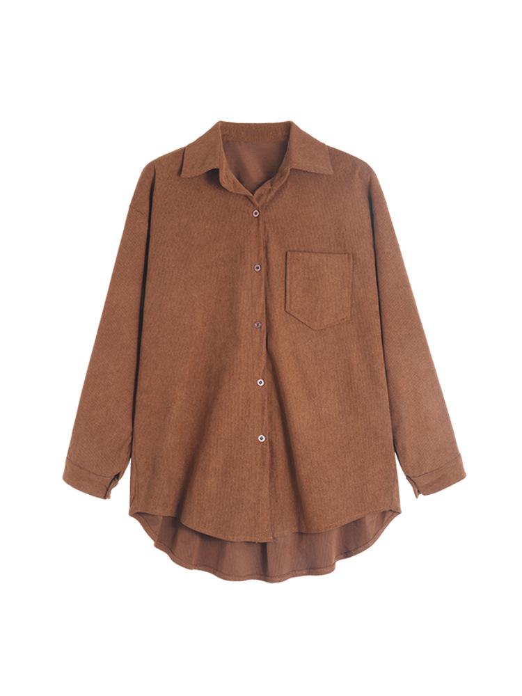 Women's Trendy Corduroy Shirt: New Spring & Autumn Loose Slimming Casual Jacket 2025.