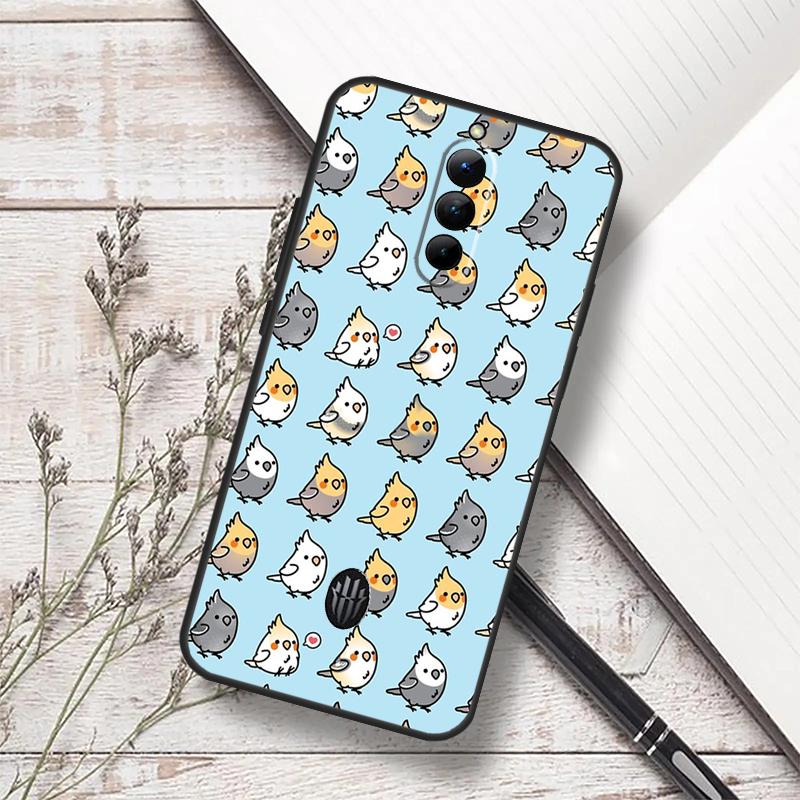

Cartoon Cockatiel Collage Case For ZTE Nubia RedMagic 6 7 6S 7S Pro 5G RedMagic 11 8 8S 9 9S 10S Pro Plus 10 Air Cover Red Magic 5S