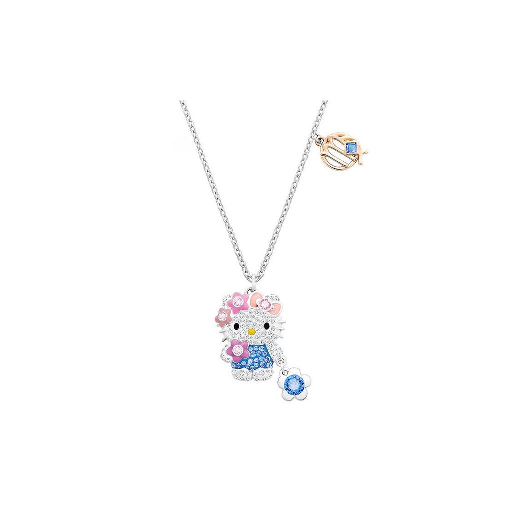 Swarovski Hello Kitty Cute Hello Kitty Zodiac Necklace Women Necklace Silver Gold 5215030