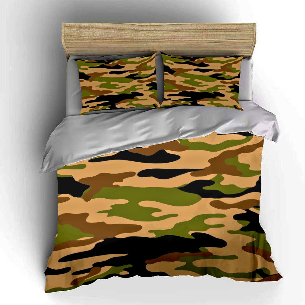 Camouflage Pattern Bedding Set Bedding set (1 duvet cover, 2 pillowcases, duvet not included)