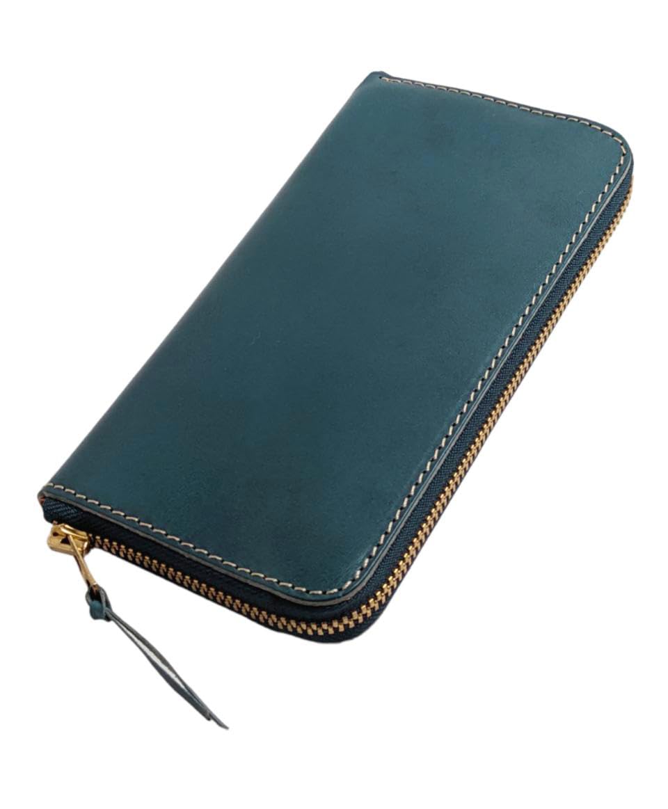 

PLUS EIGHT ONE +81: Made in Japan, Genuine Tochigi Leather Long Wallet for Men and Women, Large Capacity, Slim Design, Round Zipper Closure, Premium
