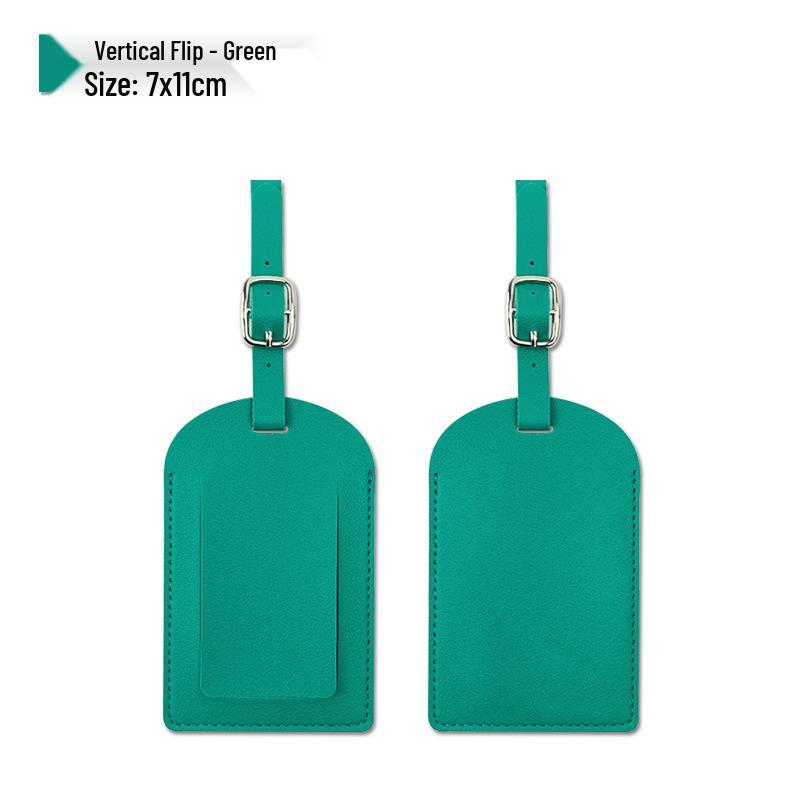 PU Leather Luggage Tag & Anti-lost Boarding Pass Holder with Logo