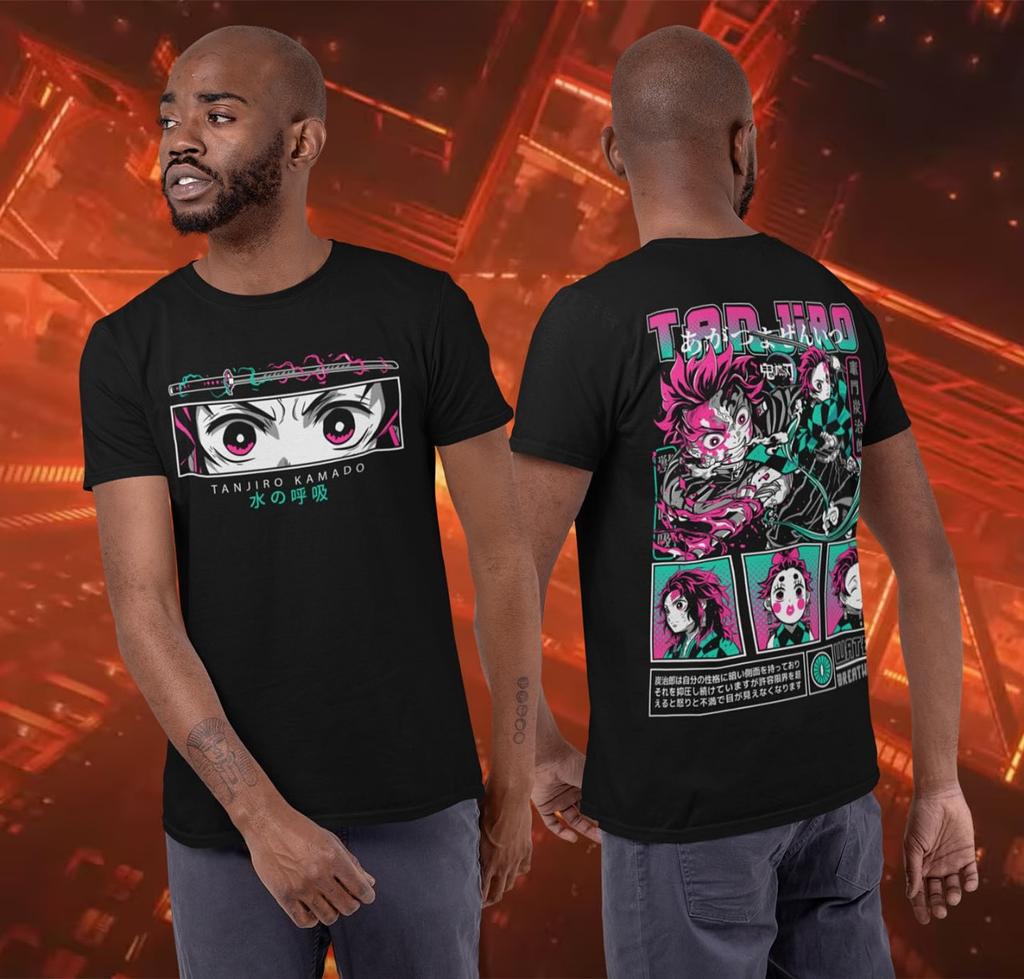 Heiß verkaufendes Anime Street Fashion T-Shirt mit Aufdruck, Rundhalsausschnitt, kurzärmelig, Sport- und Freizeit-T-Shirt, Baumwolle, Partner-T-Shirt, Unisex