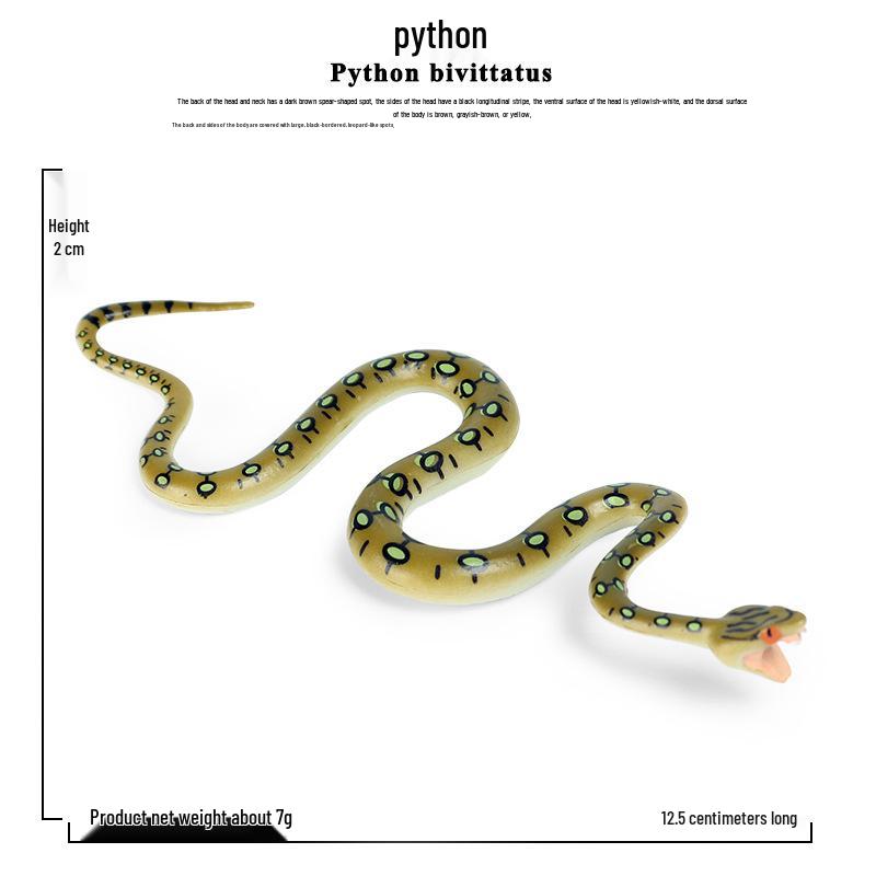 Large Snake Simulation Model - Giant Python & Cobra Children's Toy Ornament