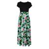 Women's Fashion Casual Loose Printed Round Neck Short Sleeve Long Dresses Short Sleeve Long Dresses