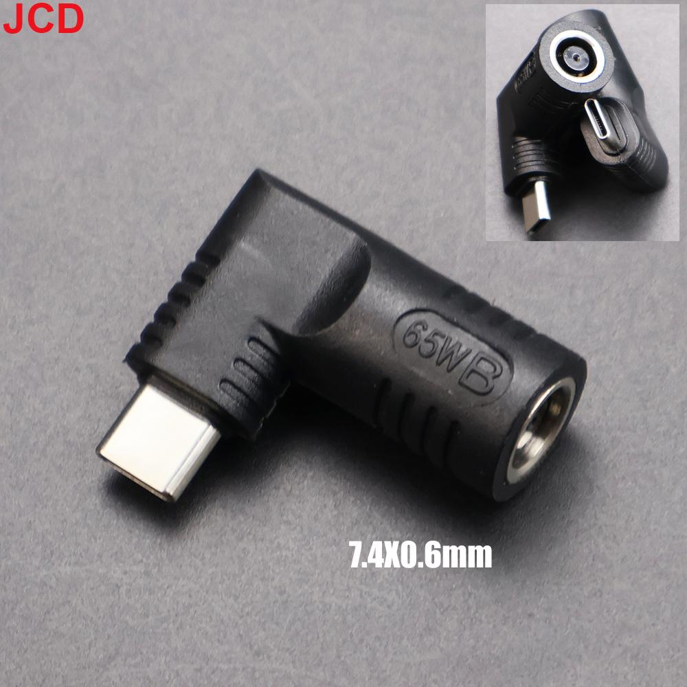 JCD 65W Laptop Power Charger Supply Adapter Connector USB Type-C Female To DC Male Jack Converter Plug For Lenovo HP DELL ASUS