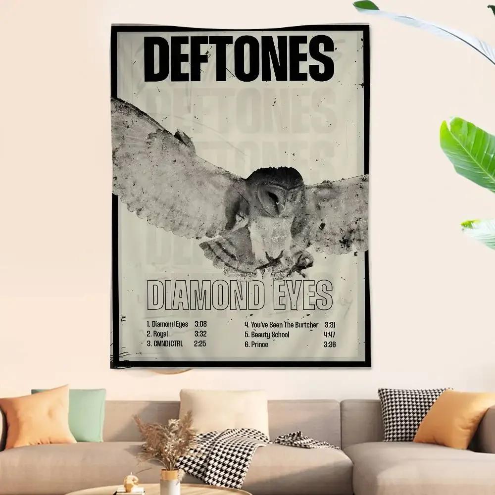 Rock DDeftones Band Chart Tapestry Bohemian Wall Tapestries Mandala Wall Art Decor