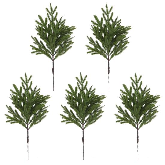 Umělé borové větve Realistické stonky borovice norfolkské Faux zelené listoví Větvičky borového jehličí pro DIY vánoční věnce Váza Vnitřní Venkovní dekorace