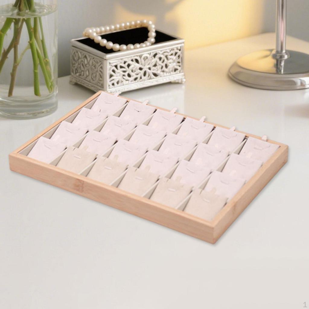 Jewelry Display Tray Holder Organizer Earrings 24 Individual Compartment Multipurpose Gifts Sturdy