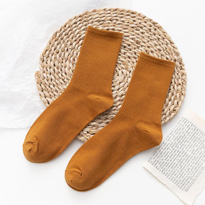 2021High Quality 9 Colors Women's Cotton Designer Slouch Socks for Women