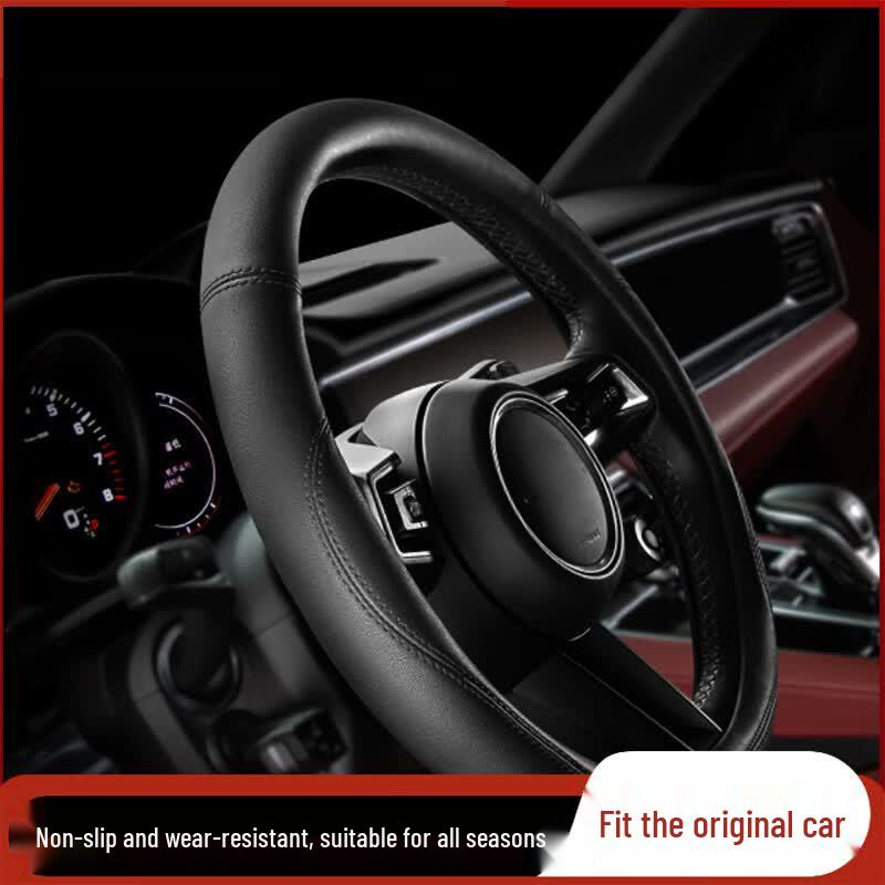 Universal Leather Steering Wheel Cover