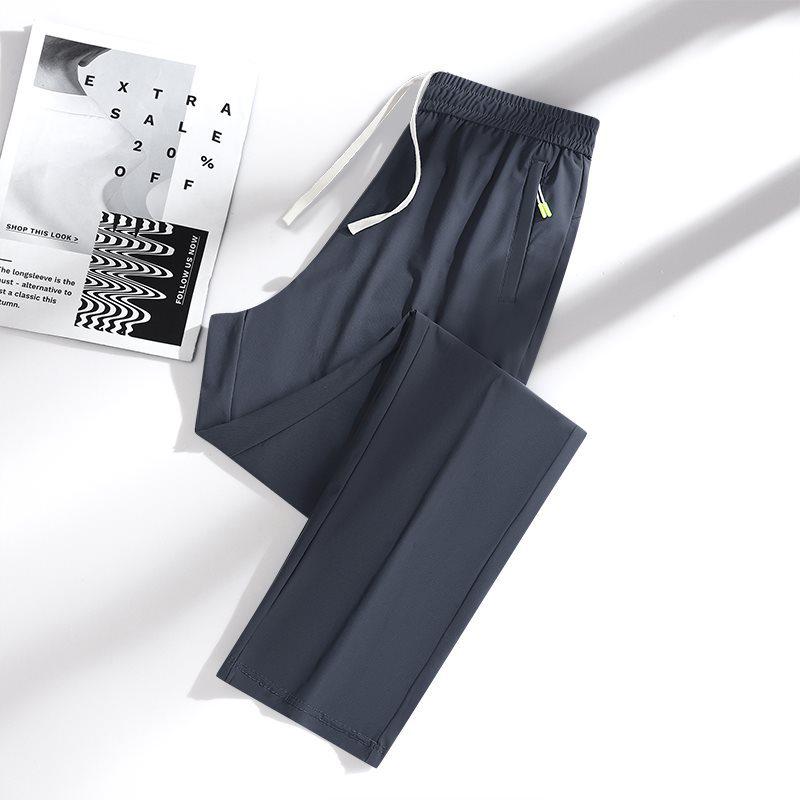 Ice Silk Quick-Drying Breathable Elastic Ankle Pants for Men and Women - Summer Outdoor Wear