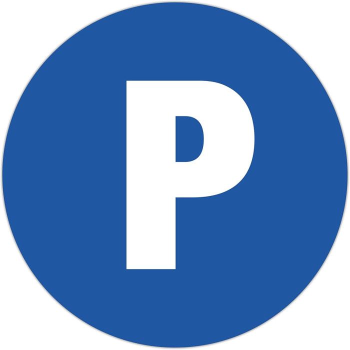Panneau De Signalétique - EXACOMPTA - Parking Privé - 30cm Diamètre - PVC - Bleu/blanc