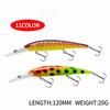 120MM/20G Road Lure Long Tongue Minnow Diving Imitation Fake Bait Freshwater Sea Fishing Warp Bass Fishing Lure Sea Bass Road
