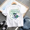 Cute Rocky T Shirt for Boys Girls Summer Cotton Cartoon Birthday Number Tee Shirt Printed Clothes Anime Tops Gifts