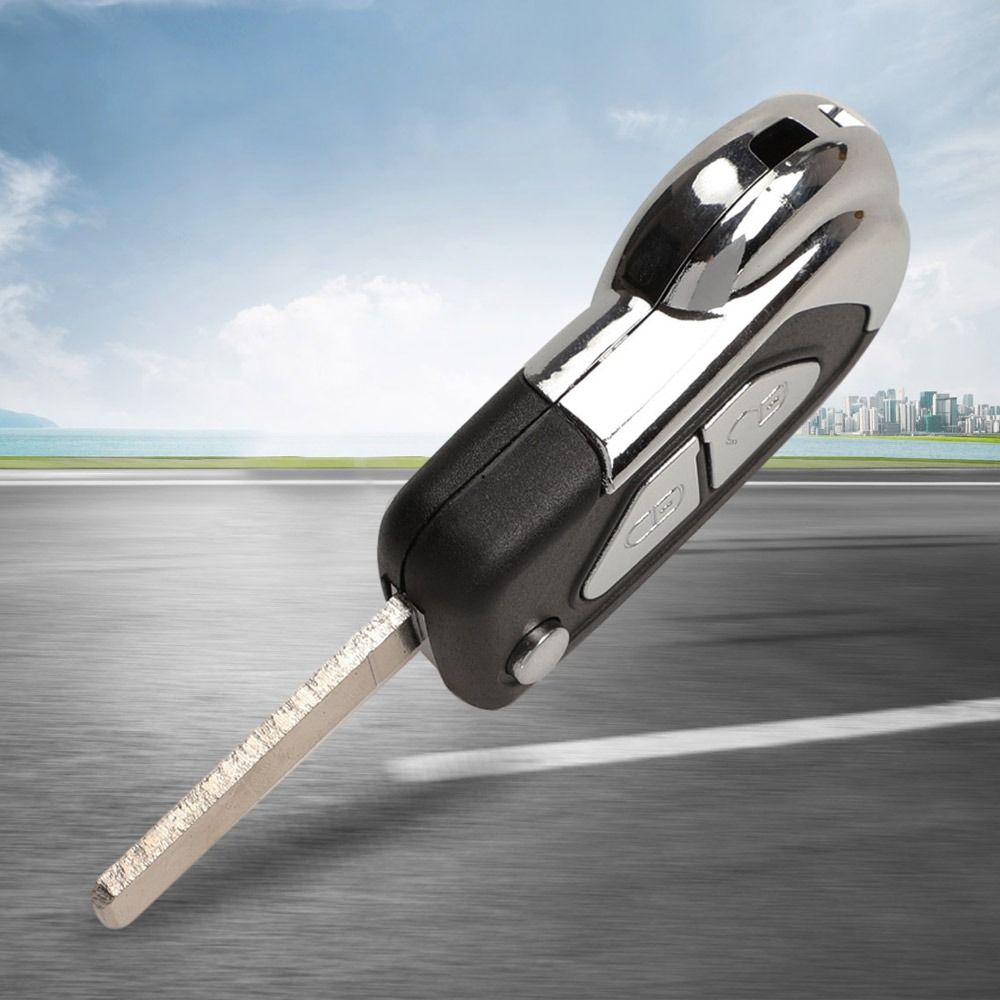 Uncut VA2 Car Key Shell Flip Folding Car Key Case for Citroen DS3/Puegeot Car Accessories